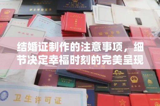 镇原结婚证制作的注意事项，细节决定幸福时刻的完美呈现